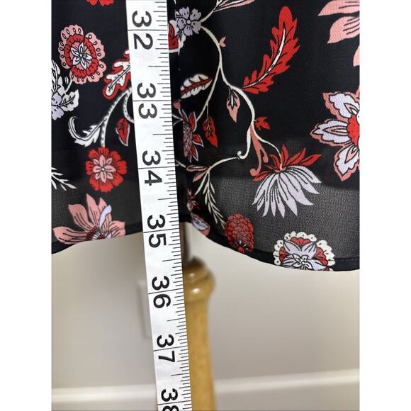 Banana Republic Botanic Floral Ruffle Neck Romanticore Keyhole Back Feminine 8 - Picture 8 of 15